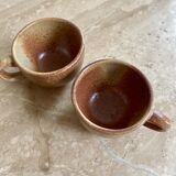 Duo of stoneware coffee cups