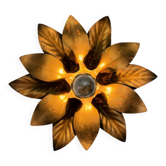 Golden flower wall light from the 70s
