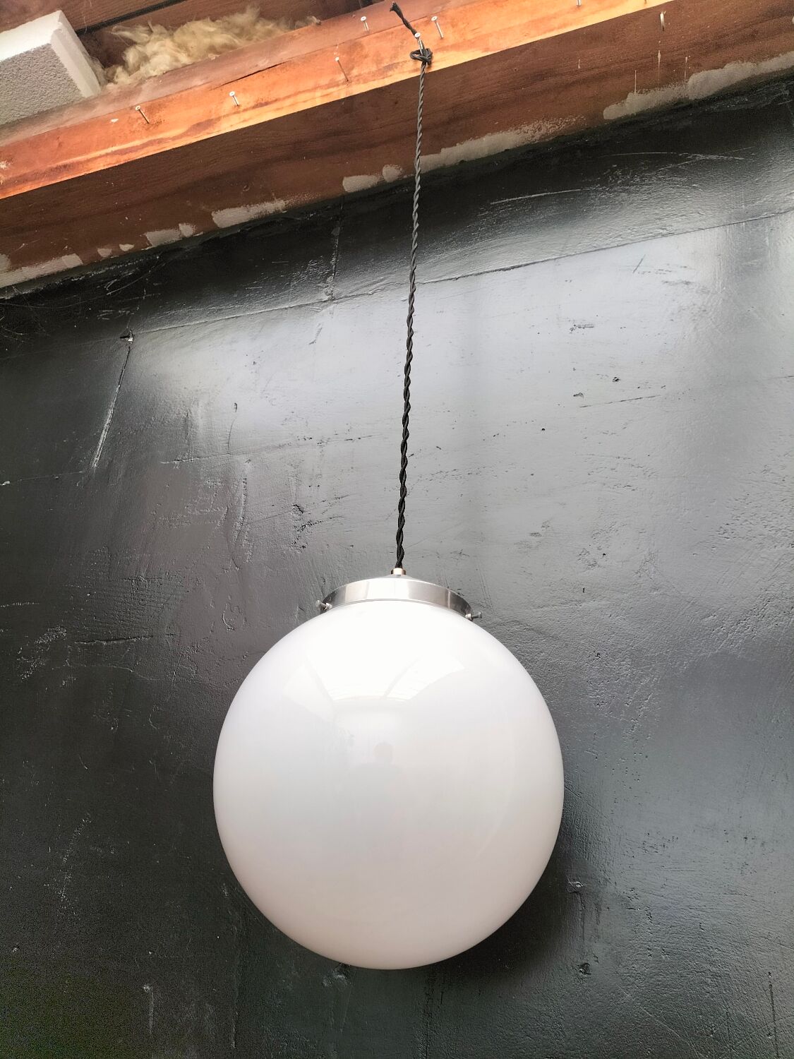 Opaline ball pendant light