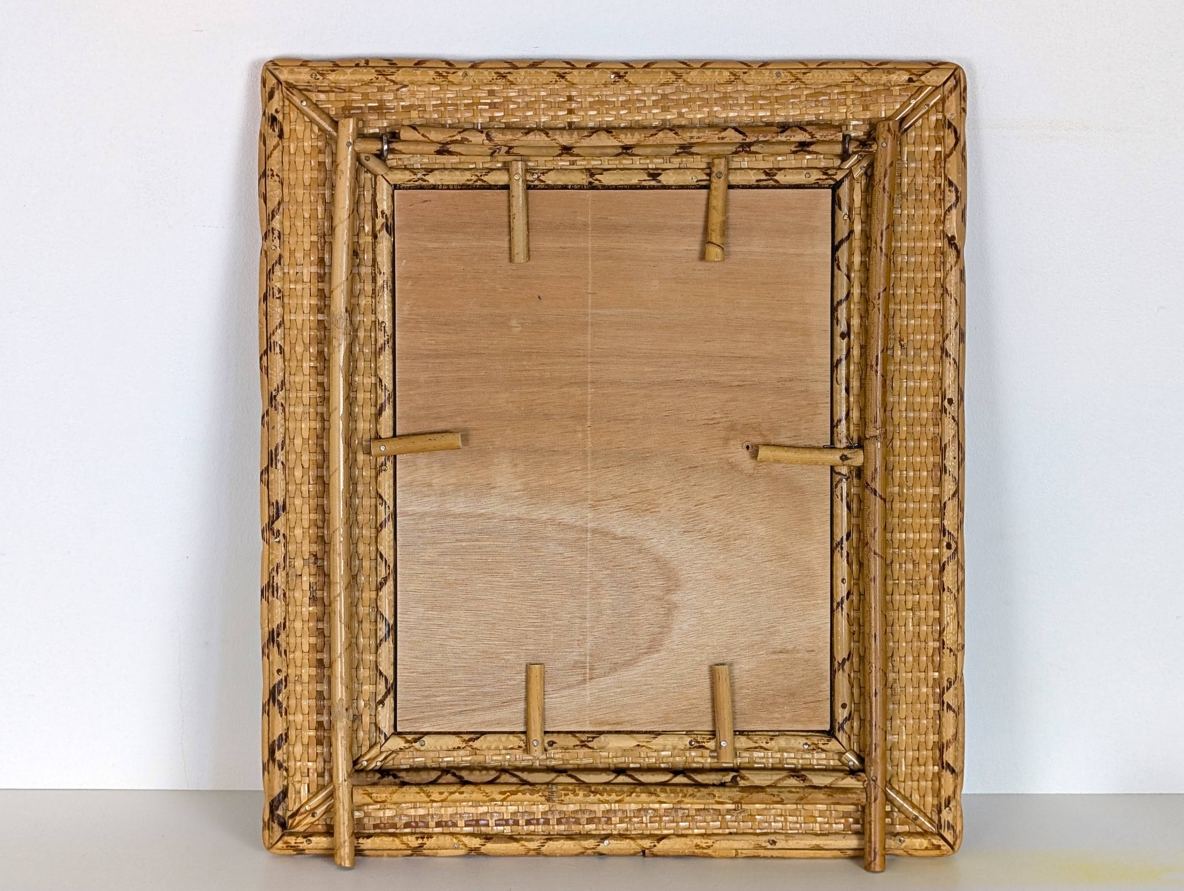 Rattan mirror