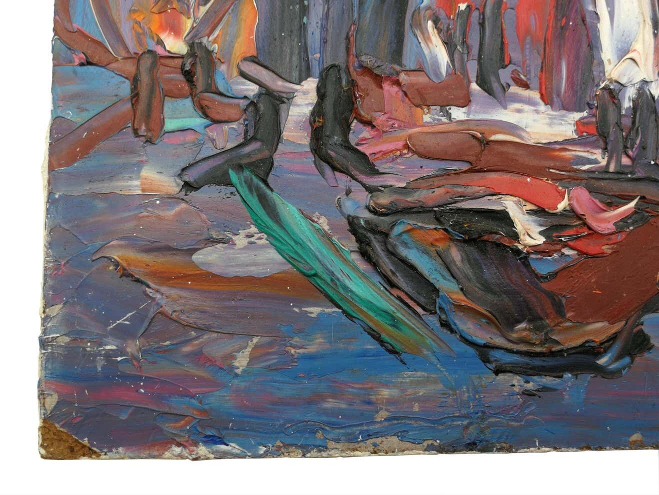 Women carrying burdens on their heads by Louis Koyongonda, 1950