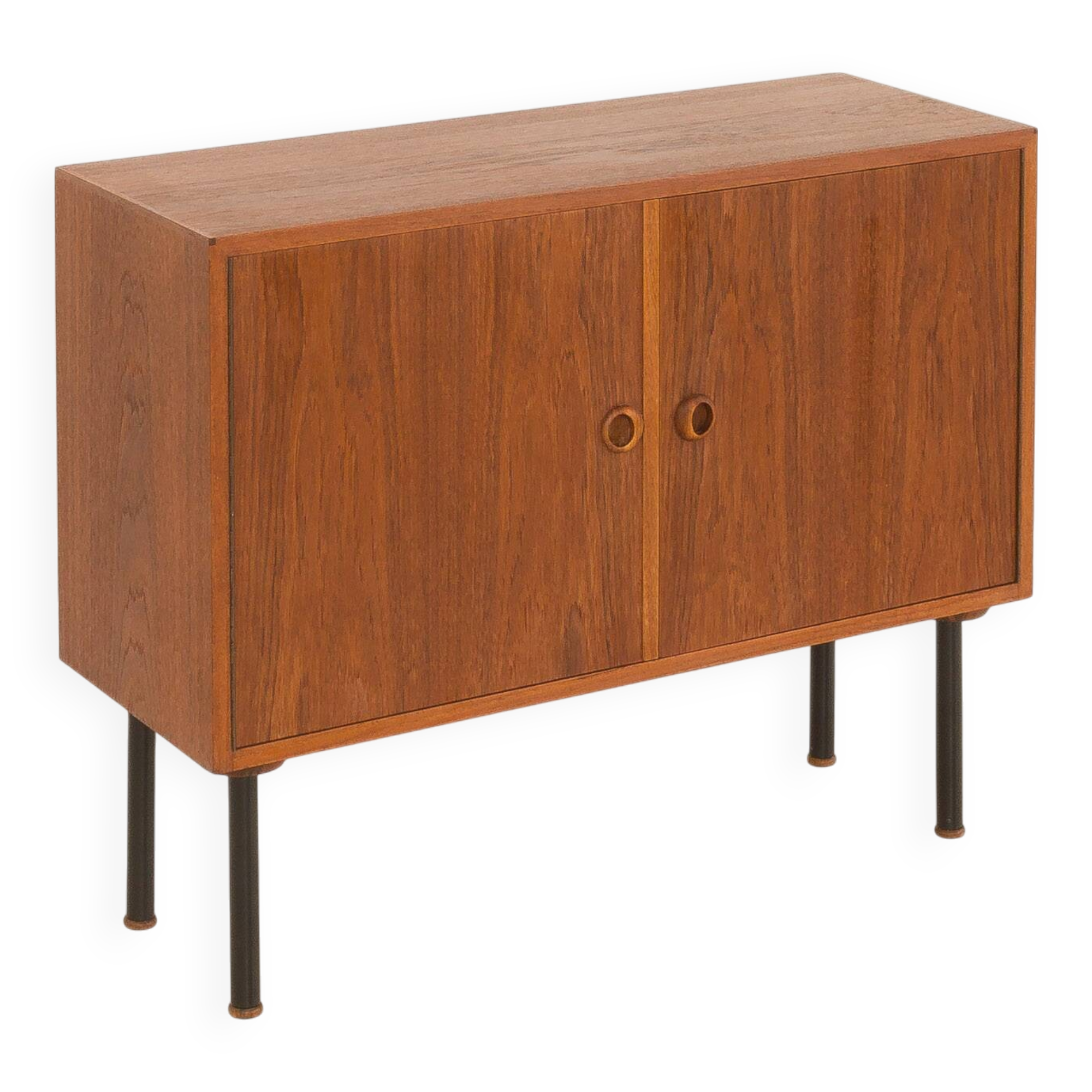 Danish mid century vinyl record cabinet in teak, 1970s