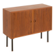 Danish mid century vinyl record cabinet in teak, 1970s