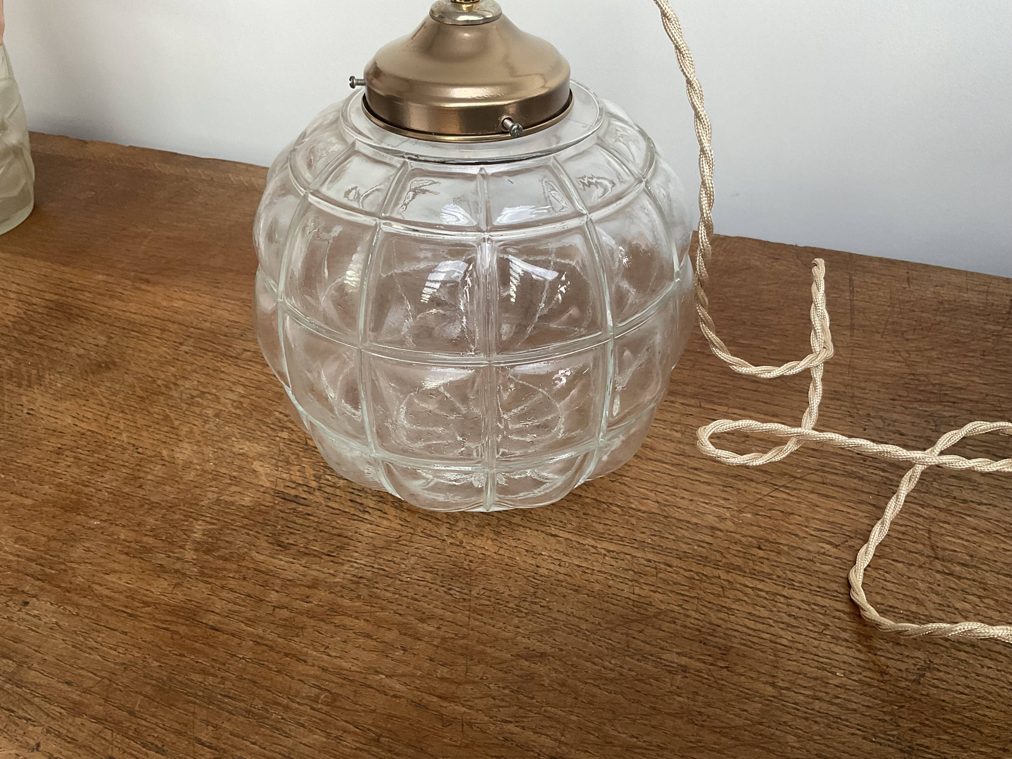 Art Deco glass pendant light