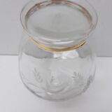 Carafe glass gilded and engraved