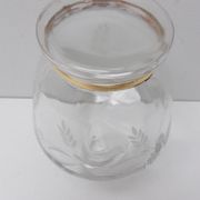 Carafe glass gilded and engraved