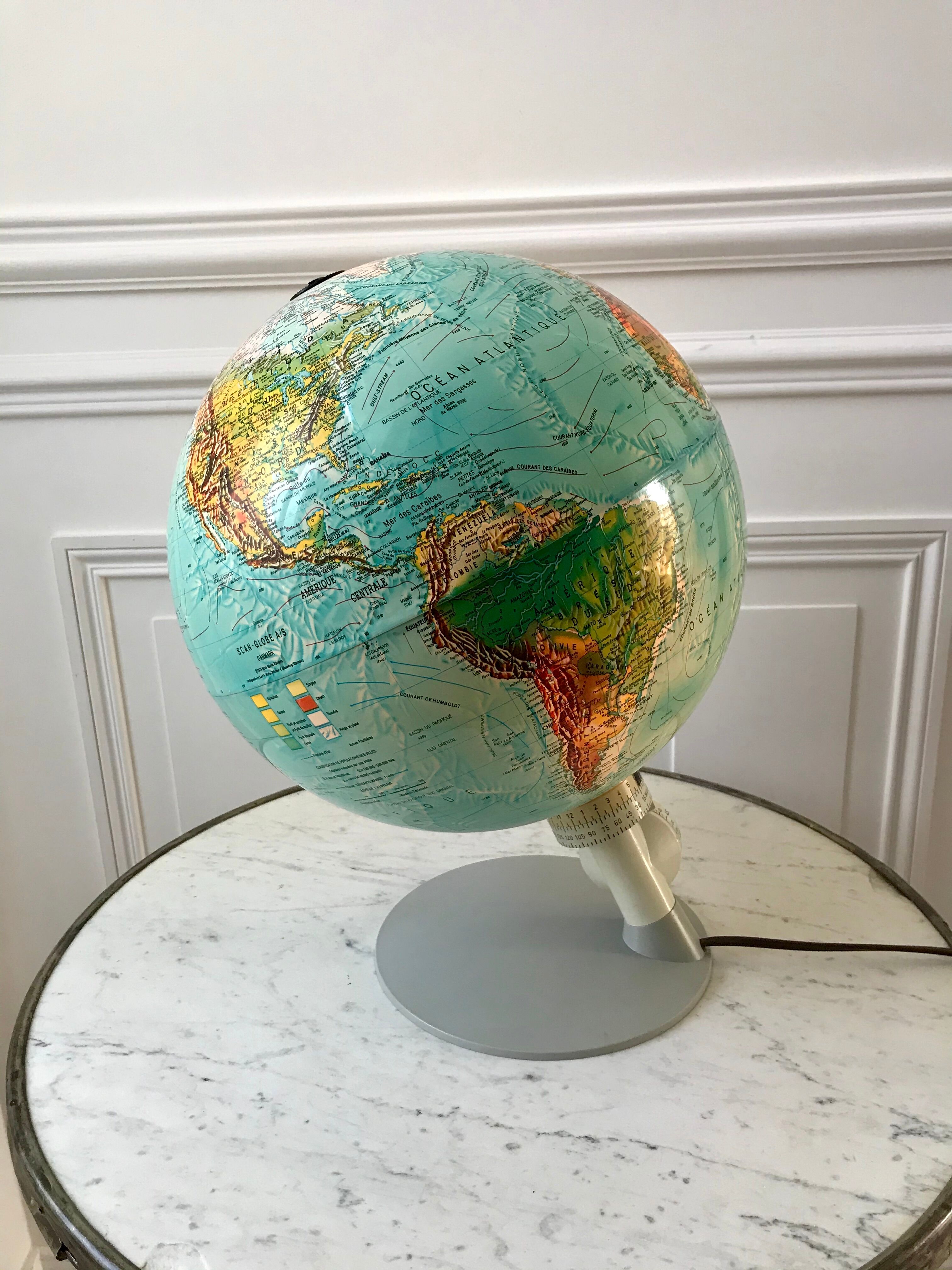 luminous globe Scandinavian design Made in Denmark 1976