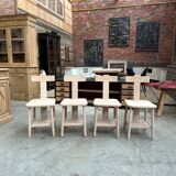 Suite of 4 atypical elm chairs