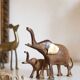 Iron and brass elephants