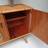 Split bamboo and rattan sideboard 50/60s