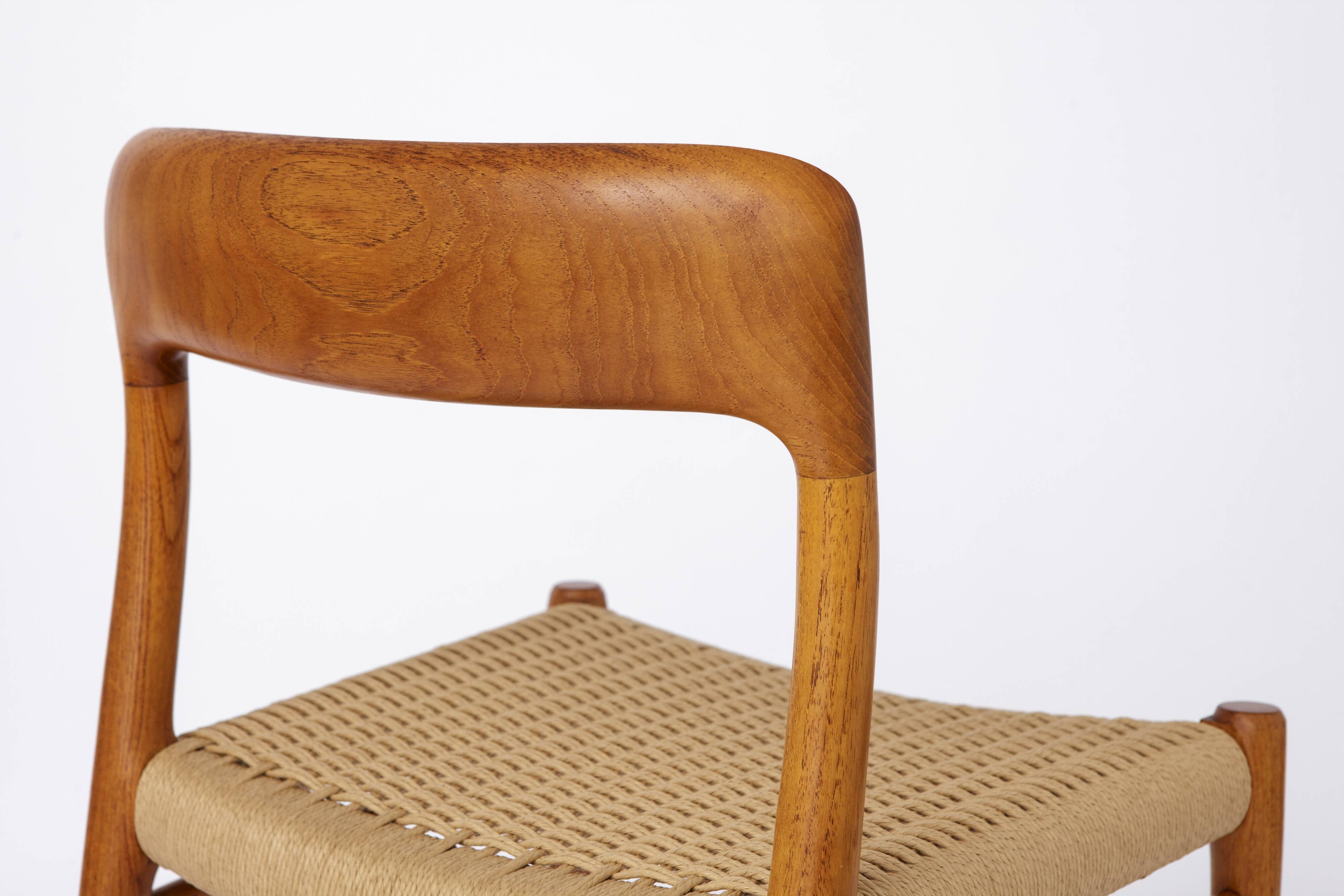 1 of 12 Niels Otto Møller Chair Model 75 in Teak – 1950s