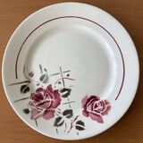 6 antique dessert plates in faience from badonviller