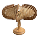 Table lamp in wood and Scandinavian rattan wire