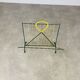 50s metal magazine rack with scoubidou