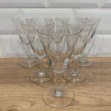 Set of 6 engraved wine glasses