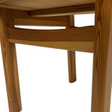 Vintage set of four pinewood chairs Rainer Daumiller minimalist design