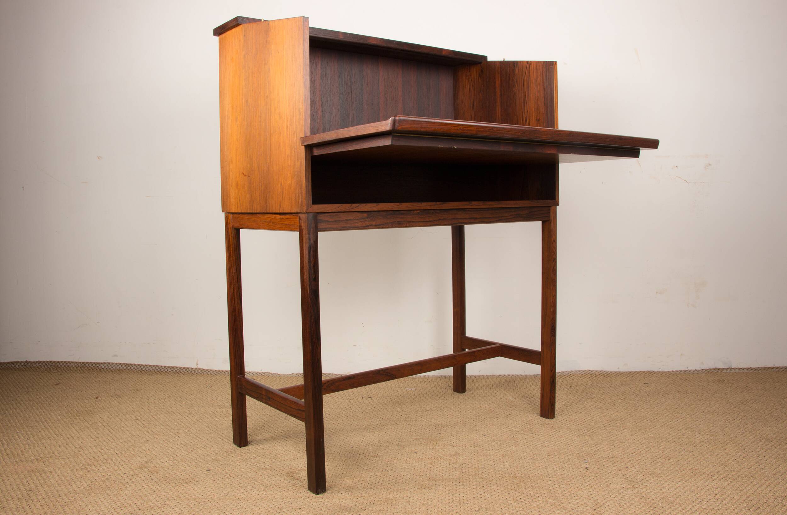 Scriban bar and secretary in Rosewood and Formica by Hans Olsen for CS Mobler 1960.