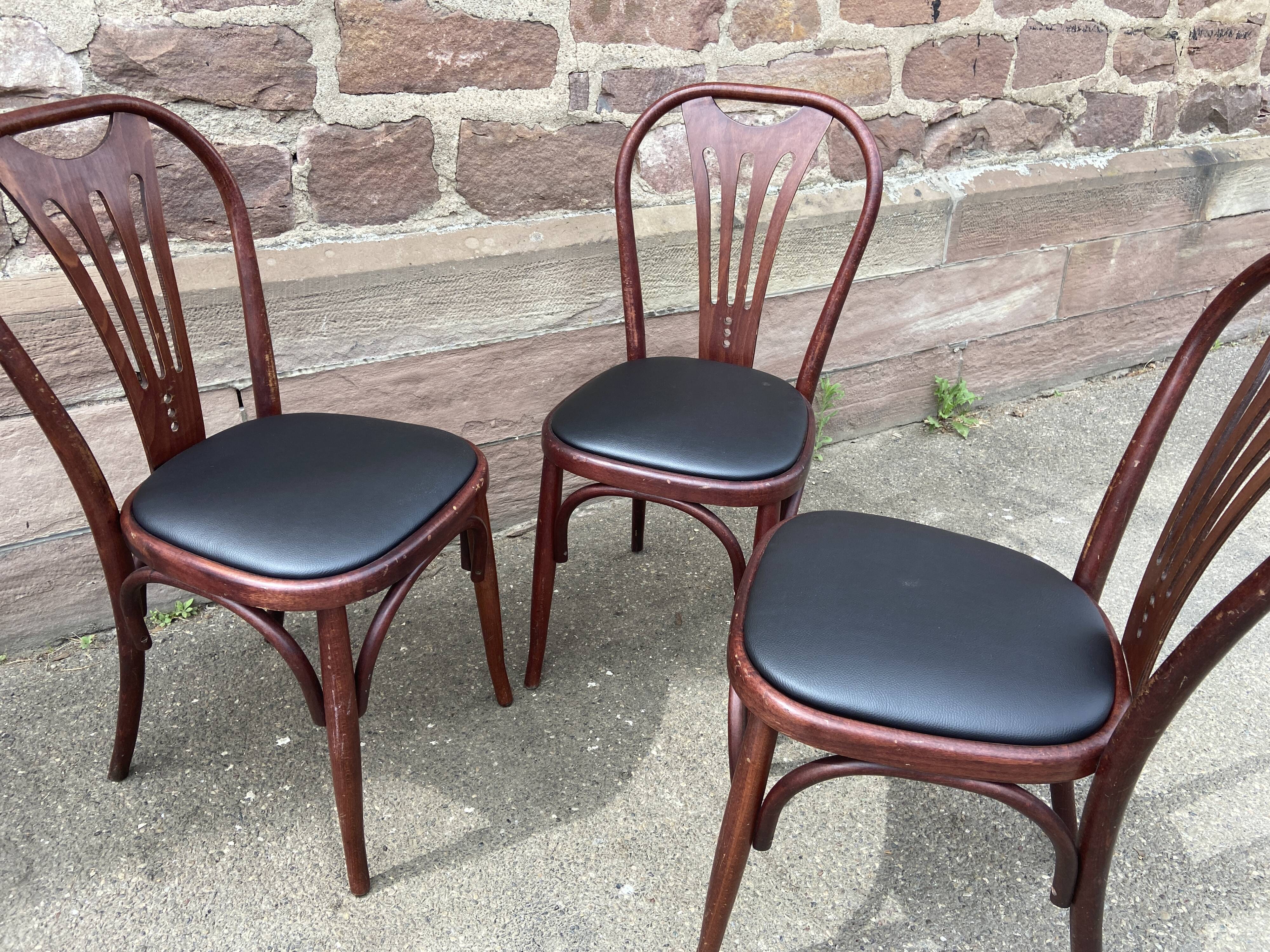 4 Viennese wooden pram chairs from the 1980s