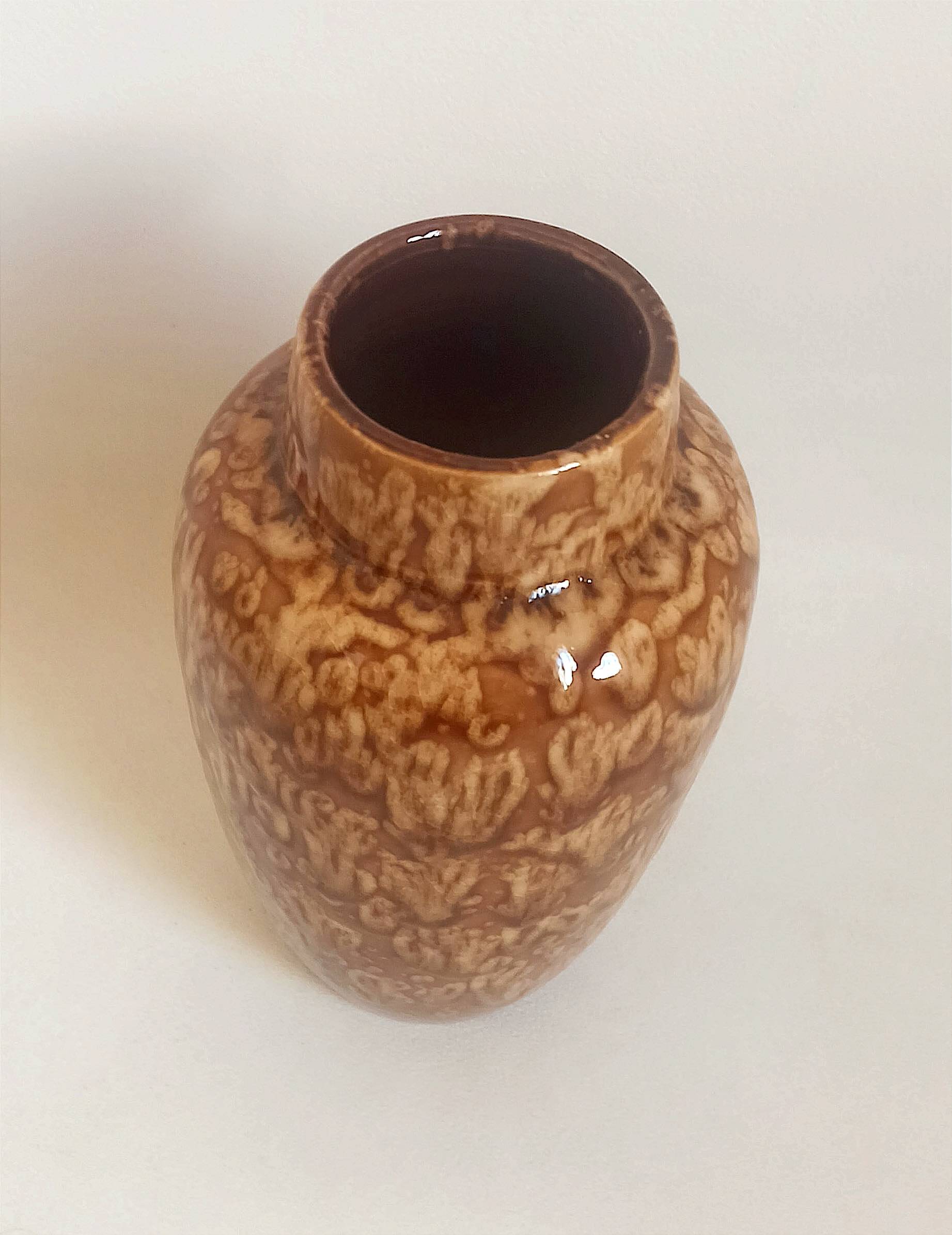 West Germany ceramic vase 1970s Height 21 cm