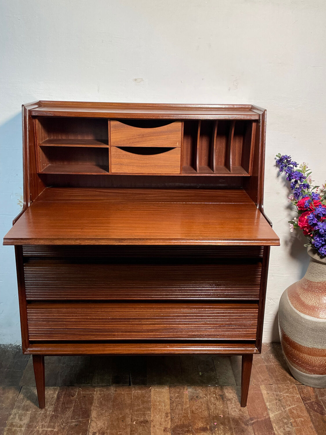 Mid Century Retro Vintage Trak Bureau by English Designer Richard Hornby 1960