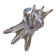 Vase / centrepiece in vintage sculptural crystal – organic star shape