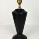 Vintage black ceramic lamp 1950