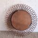 Vintage rattan sun mirror