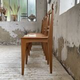 4 golden oak chairs