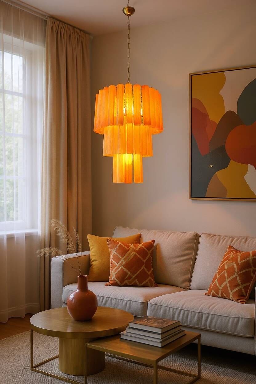 Murano Glass Tube Chandelier, Italy, 1970s