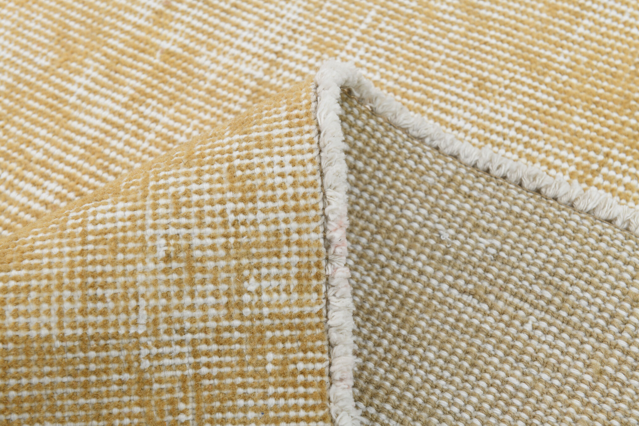 Mustard color oversize vintage rug 349x247cm