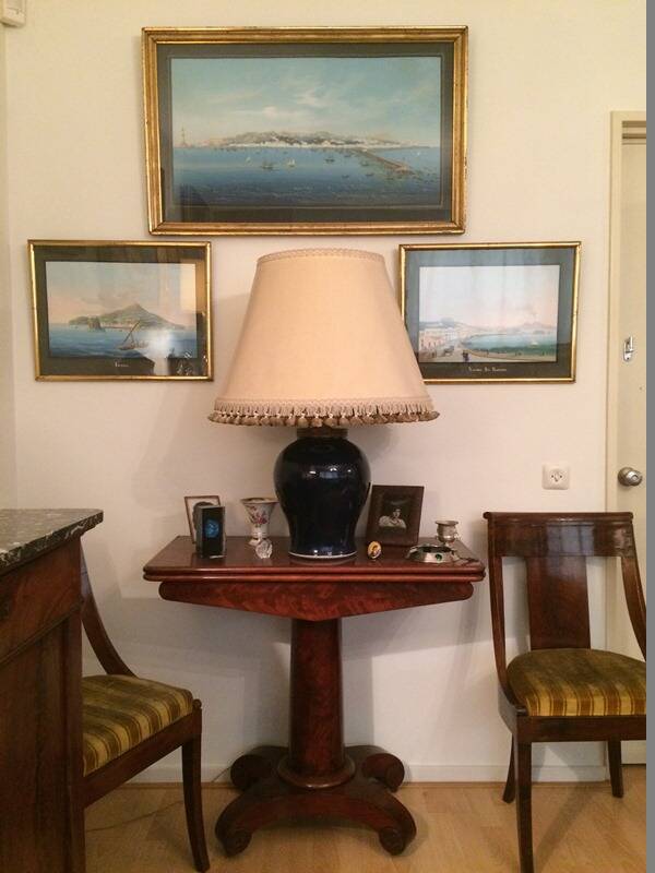 Large Neapolitan gouache: View of Naples. 19th century. Giuseppe Scoppa (attributed)