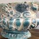 Jardinière fonte émaillée bleu fin xix début XX