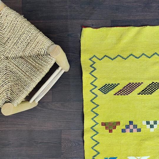 Moroccan Berber Carpet Ethnic Yellow
