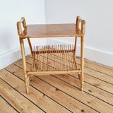 Chevet table d'appoint rotin