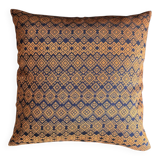 Navy blue and orange Kachin cushion cover (RIDA)