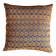 Navy blue and orange Kachin cushion cover (RIDA)