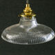 Holophane suspension in translucent glass delivered with brass socket and new cable