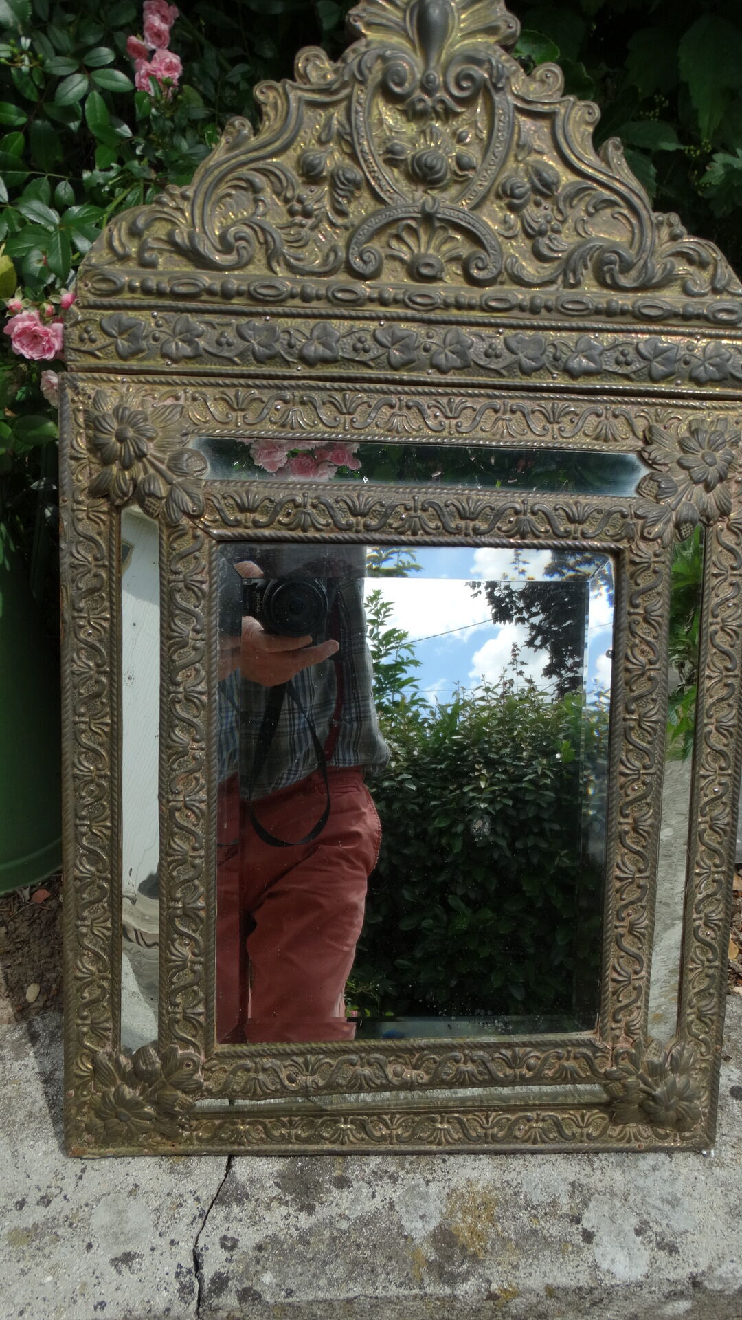 Miroir biseauté Napoléon III multiface d époque