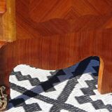 Glass library with rosewood marquetry in the Louis XV style.