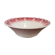 Old Digoin Sarreguemines salad bowl in red and white porcelain N°9545