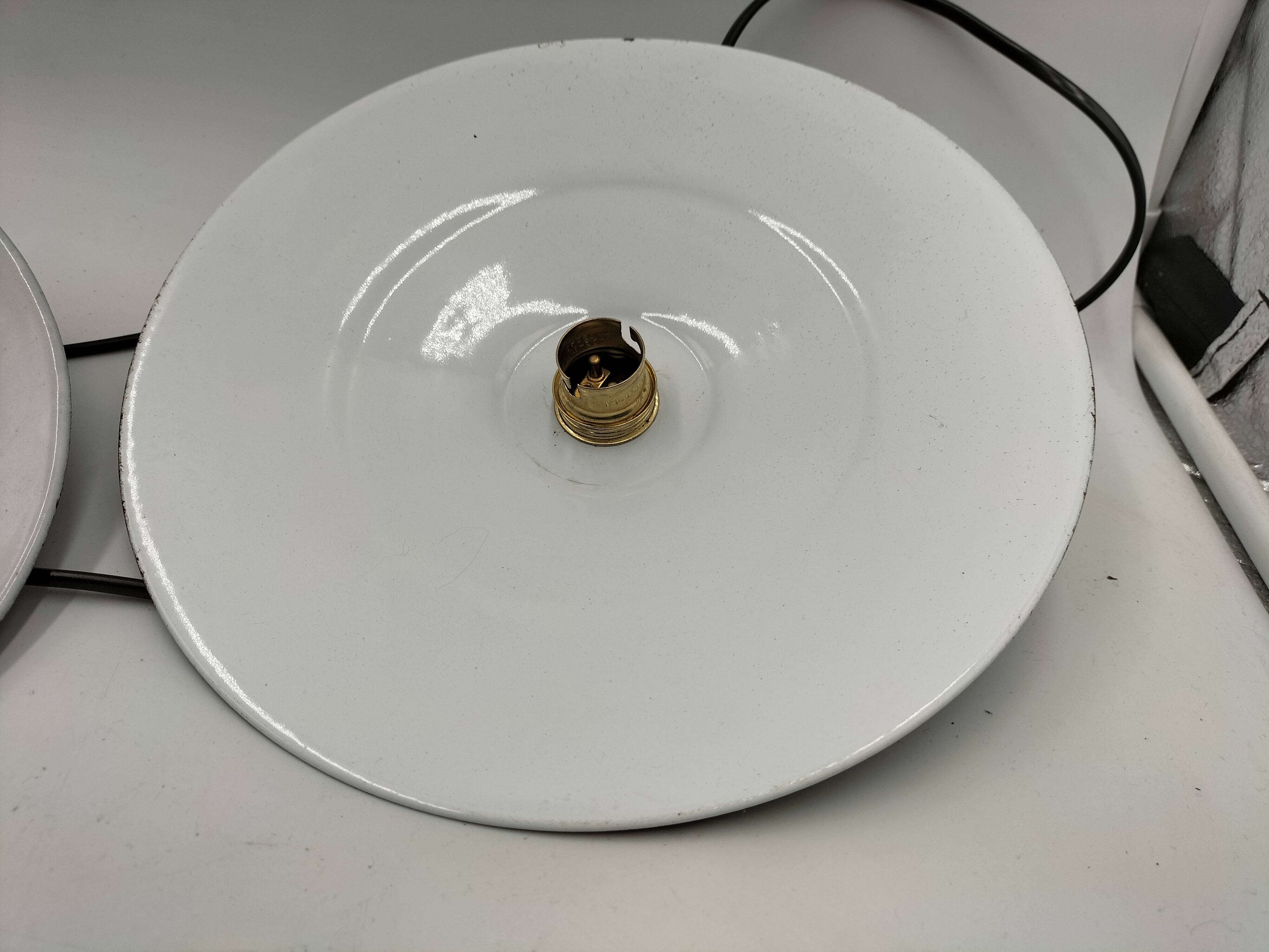 Set of 3 enameled sheet metal pendants