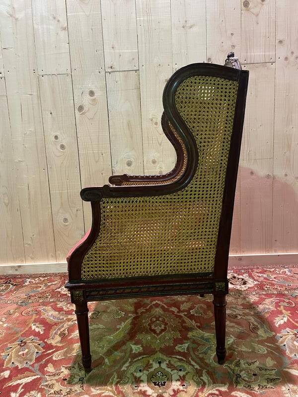Bergère - Louis XVI style armchair in cane