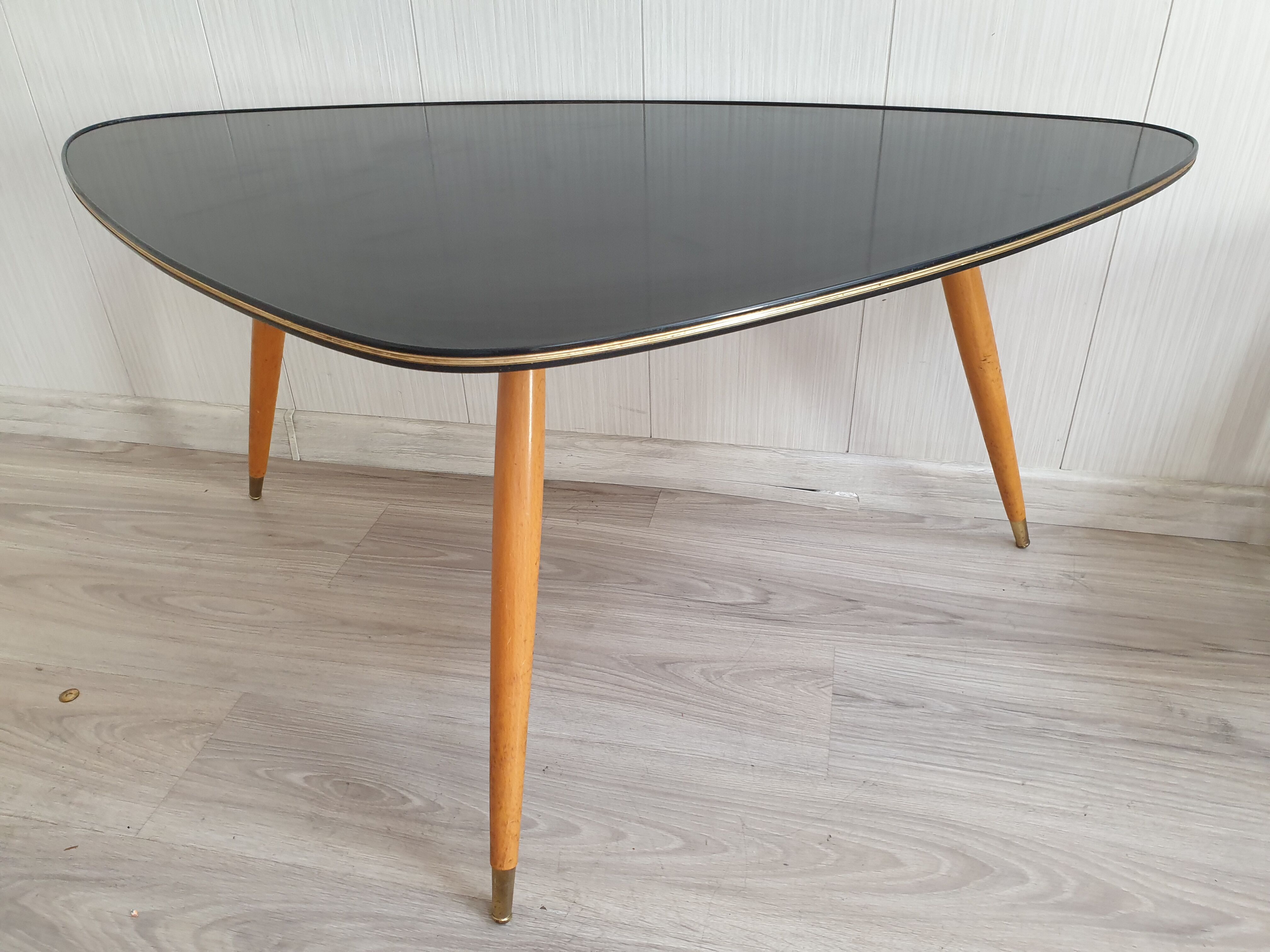 Mid - Century coffee side table, teardrop, 1970s