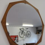 Octagonal Scandinavian mirror 43 cm