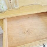 Antique Parisian sideboard in patinated ochre