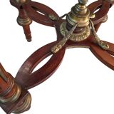 Guéridon Neoclassico in Mogano e Marmo Rosso Fine '800