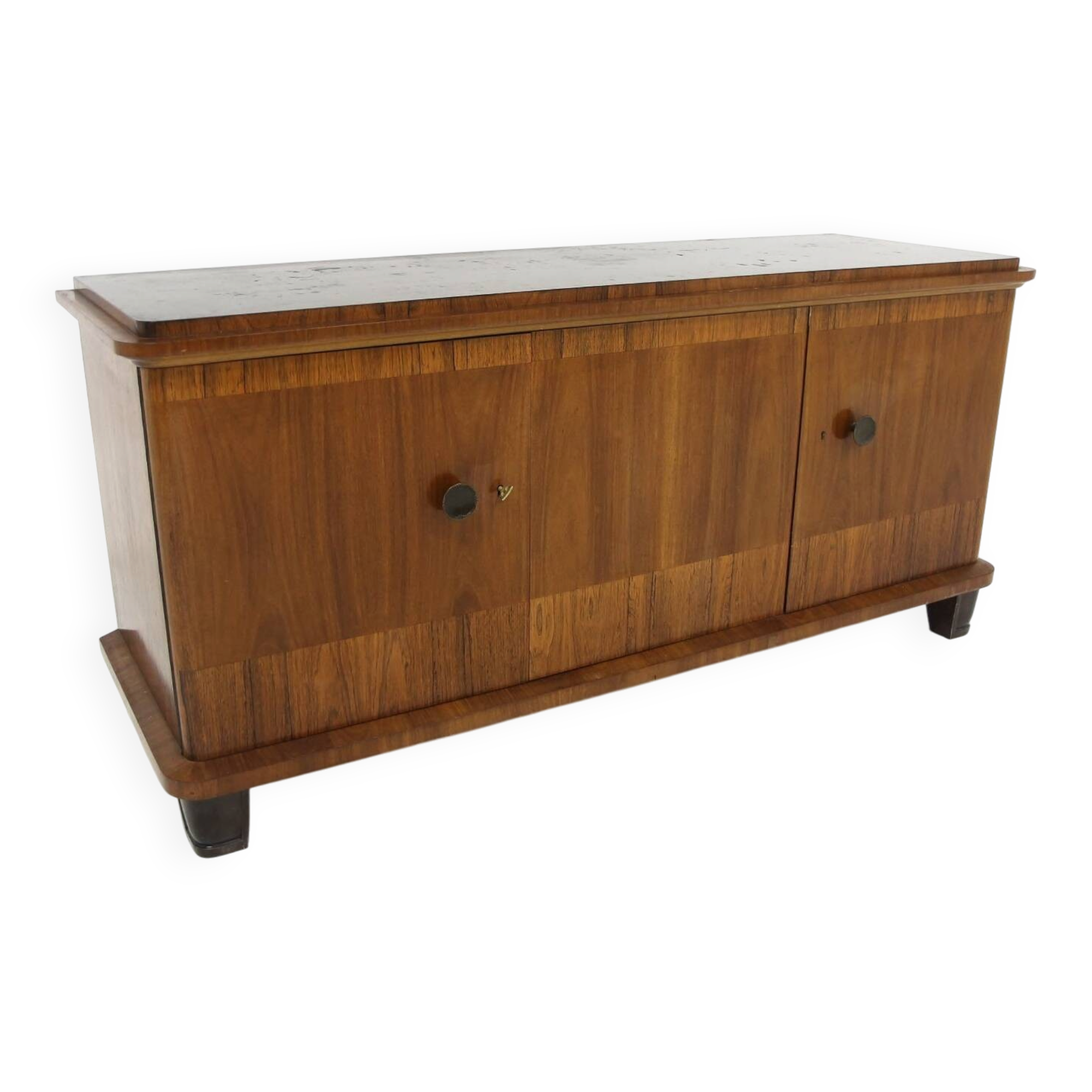 Scandinavian enfilade in walnut, Swedish modern, Sweden, 1930.
