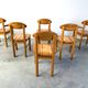 Set of 6 Scandinavian solid pine wood dining chairs by Rainer Daumiller for Hirtshals Savvaerk