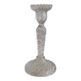 Grand bougeoir verre moulé