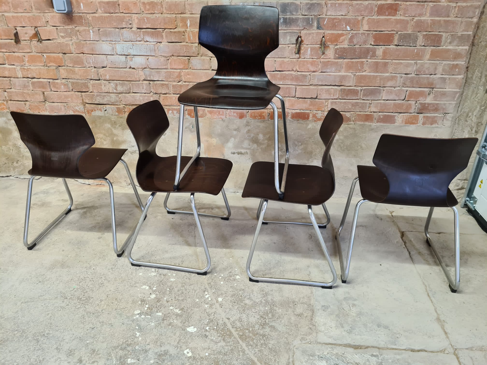 Set of four Pagwood Flototto chairs